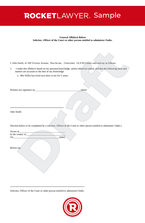 Free Affidavit Template Make Yours In Steps